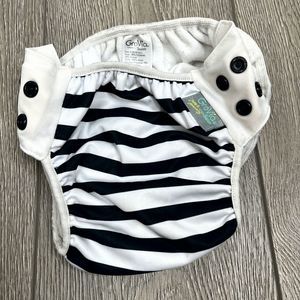 Grovia Swim Size 3 Onyx Black‎ and White Stripe